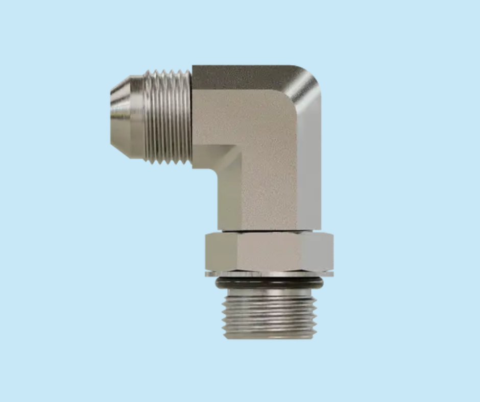 JIC x O-Ring Boss 6801-L-04-04 Male JIC x Male O-Ring Boss 90° Long